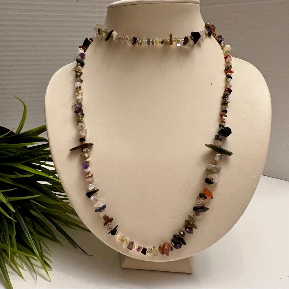 multicolor gemstone necklace